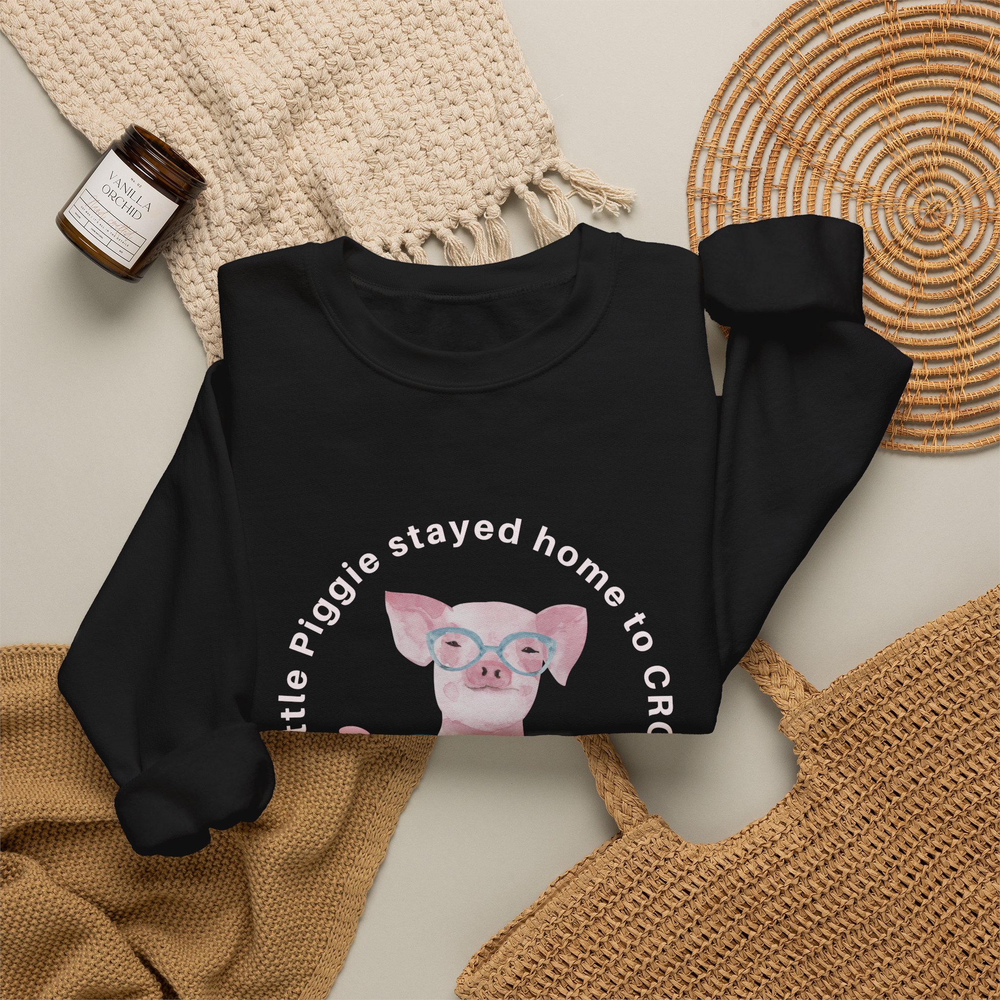 Little Piggie Crochet Sweatshirt - Image 4