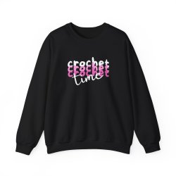 Swirly Pinks Crochet Sweatshirt